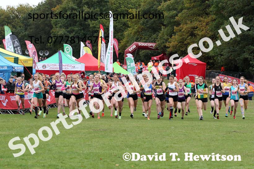 Junior womens 2021 National Cross Country Relays, Berry Hill Park, Mansfield. Photo: David T. Hewitson/Sports for All Pics